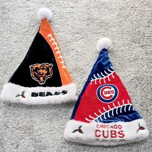 Chicago Bears & Cubs Christmas Hat